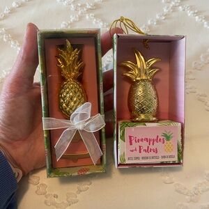 Pineapple wine bottle stopper and bottle opener